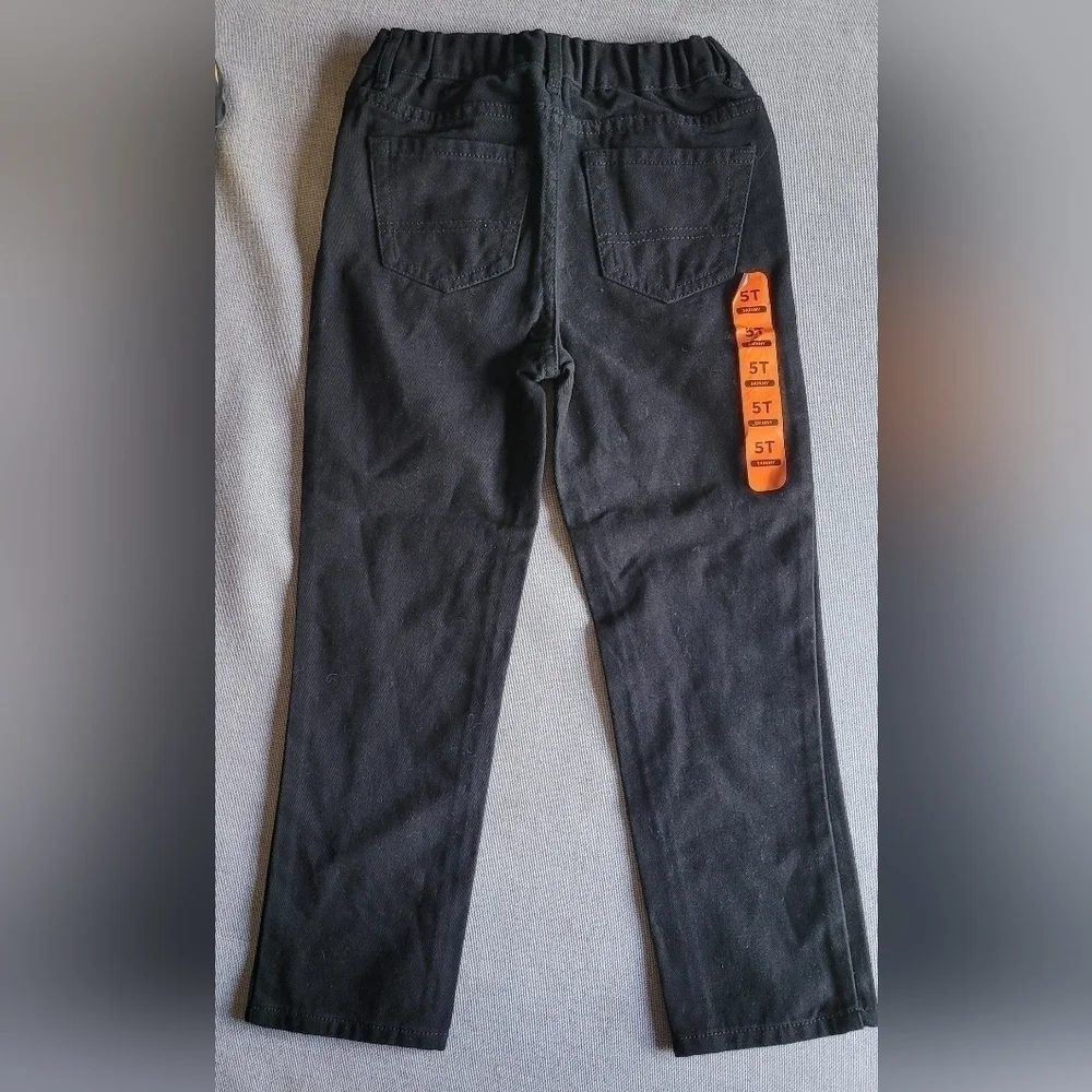 The Children's Place Kids NWT 5T Black Denim Skinny Jeans 100% Cotton NEW!